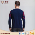 Designs de camisola para homem 100% de lã de merino colar de pescoço redondo coleira de roupa azul-marinha ou underwear para homem